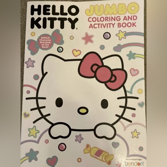 Tiktok viral hello Kitty Jumbo Coloring And Activity Book-Candy Sweets NEW - Picture 1 of 2